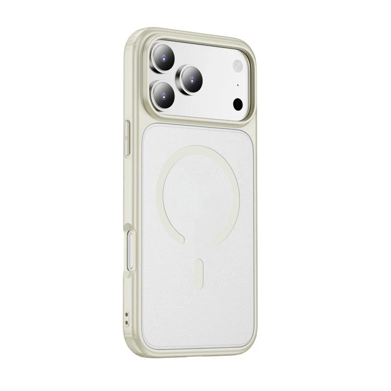 Custodia Magnetica Premium Opaca Antiurto per IPhone 17 Air 16 15 14 Plus Pro Max Copertura Corazza Robusta con Sensazione di Pelle