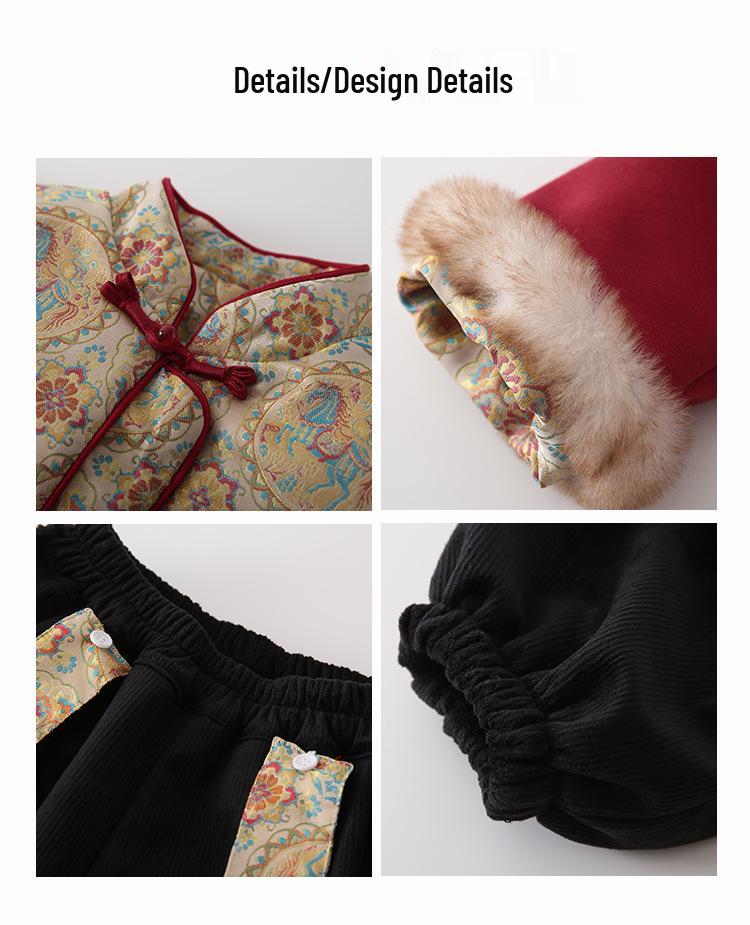 Boy's Tang Suit: Festive Chinese New Year Winter Outfit for Young Masters