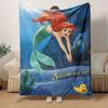 1pc, Disney Princess Ariel Mermaid Throw Blanket Soft & Cozy Flannel Blanket for Home Decor, Couch Cover, Travel, Camping, Car, Beach, Office