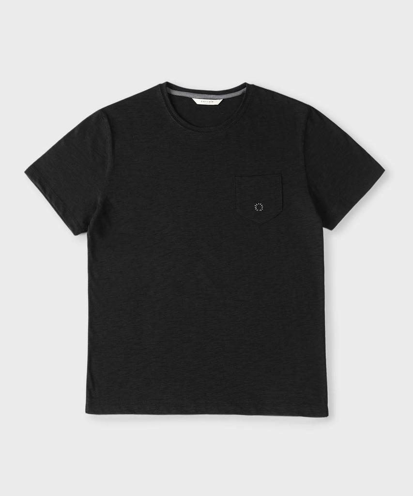 PANICALE Short Sleeve Cotton Embroidered Pocket T-Shirt [5 Colors] (Type A)