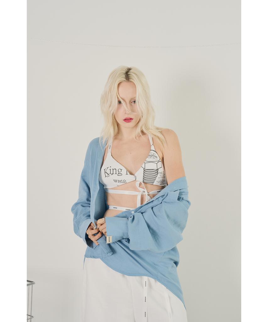 KINGKIM Label Lounge Shirt - Sky Blue