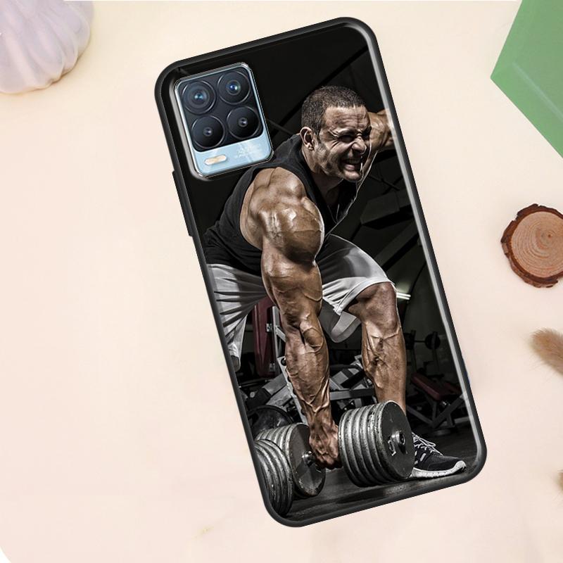 Bodybuilding Gym Fitness Case For Realme C55 C53 C33 C63 C61 C51 C65 C67 C71 C75 11 12 13 14 15 Pro Plus GT6 GT7 Pro