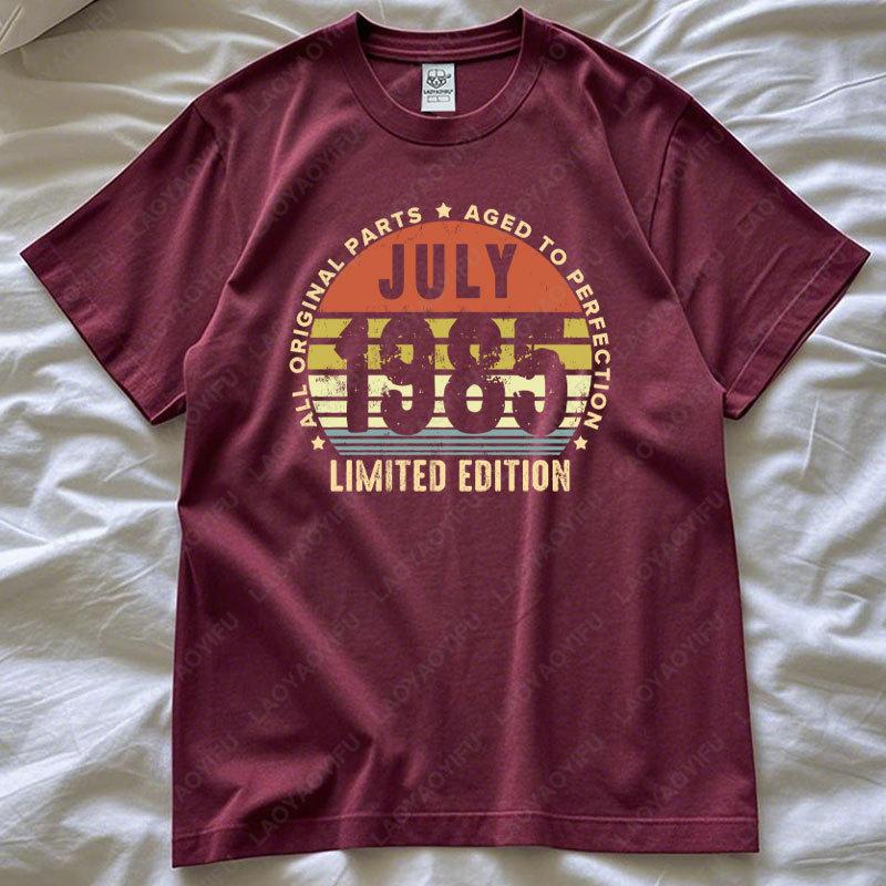 Geboren in 1985 Juni Mei T-shirt Casual Gemaakt Maart in Oktober November Elke Maand van 1975 T-shirts Verjaardagscadeau Heren Dames O-hals