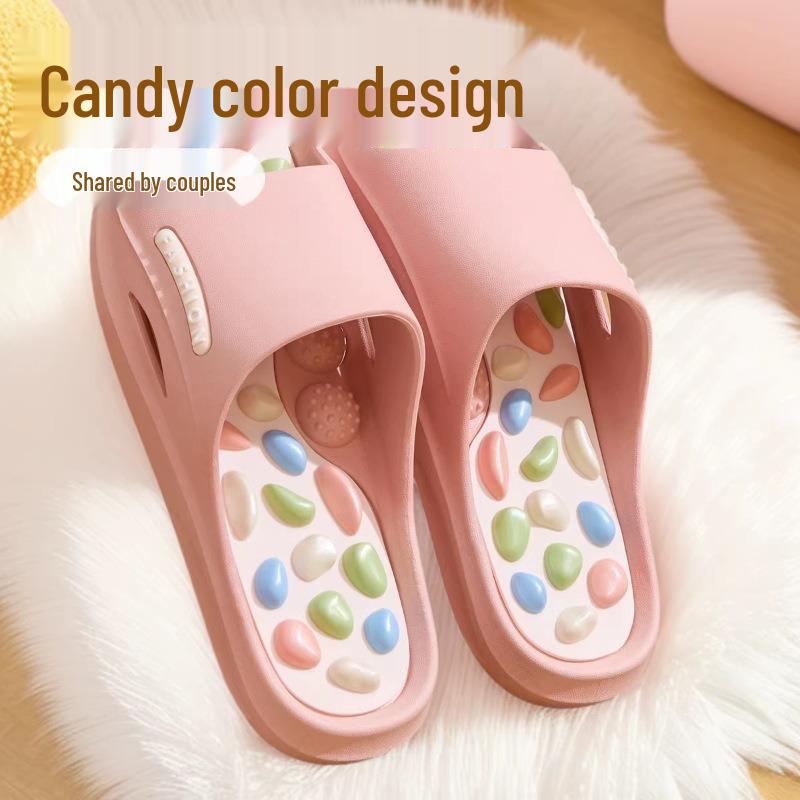 Men's Massage Acupressure Slippers - Non-Slip Sandals for Home Foot Therapy, Summer PVC Design