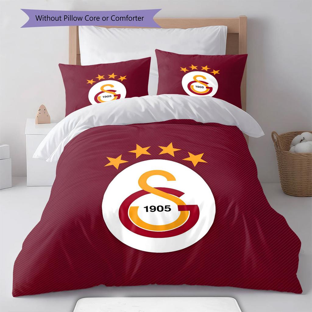 Galatasaray Forever Bedding Quilt Set Quilt Cover Pillowcase Home Decoration Birthday Gift (1 * duvet cover + 2 * pillowcase, without core)