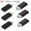 USB C Female to Micro USB Male Adapter (1/2/3/4/5/6-Pack) Micro USB Adaptor Micro USB to USB C Adapter Fast Charger Power Cabl 3