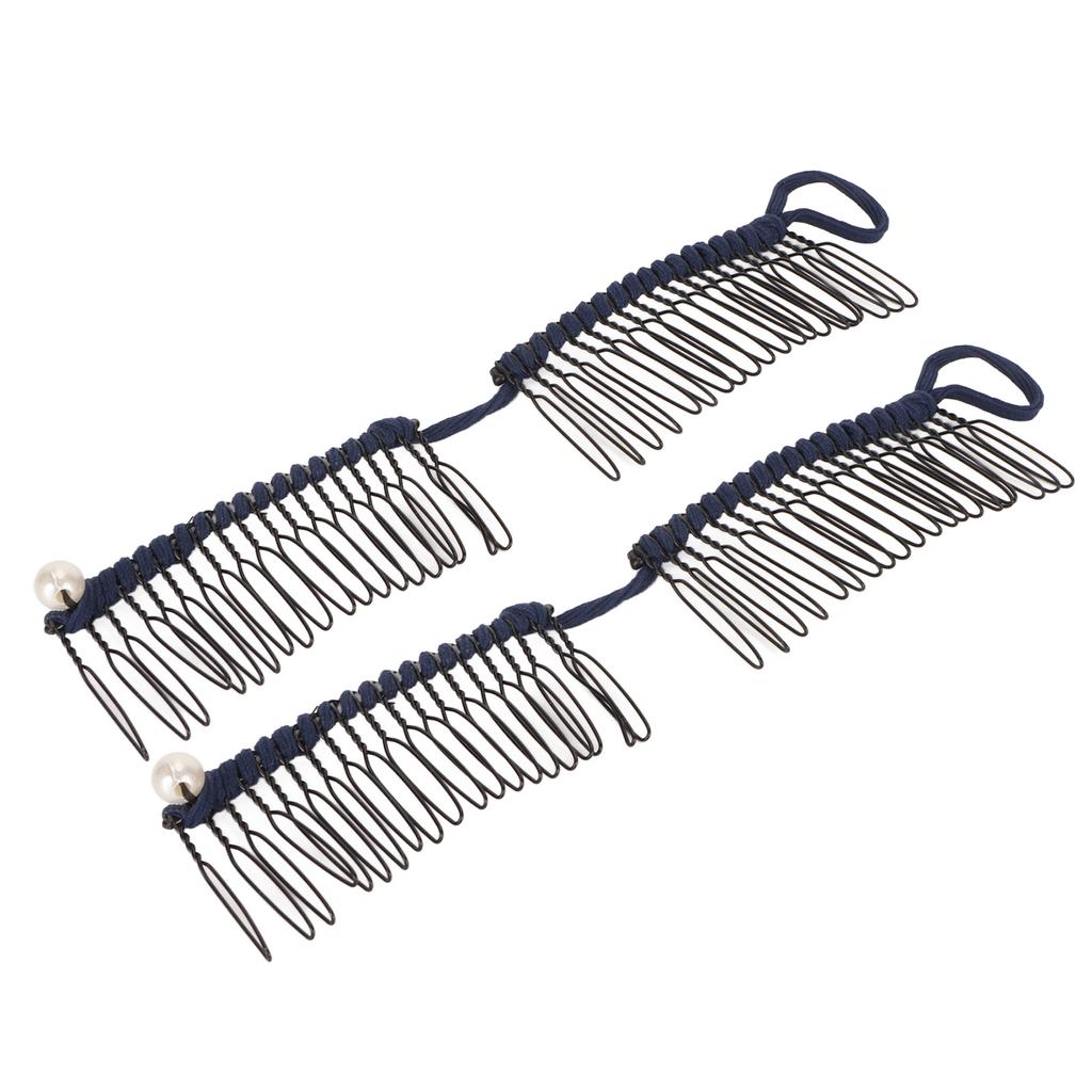 2pcs Banana Hair Clips Fashionable Stretchy Vintage Clincher Comb Tool for Women Thick Wavy Curly Hair