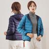 Winter Down Jacket Women's Short Light and Thin Hooded Double-sided Wear White Duck Down Warm Jacket On Both Sides