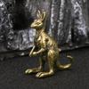 Vintage Brass Kangaroo Figurines Miniatures Tea Pets Crafts Desktop Small Ornaments Animal Statue Home Decors Accessories Gifts
