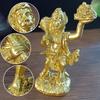 Goldene Hanuman Statue Figur Ornamente Harz Indischer Hindu Affengott Buddha Statuen Skulptur Heimdekoration Glücksbringer Geschenk