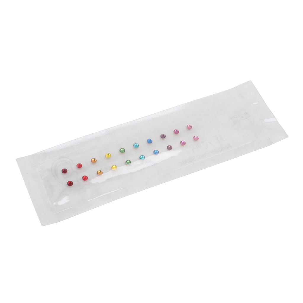 20 Sheet Crystal Acupuncture Ear Beads Patch Painless Clear Tape Acupressure Ear Press Bead Patch St
