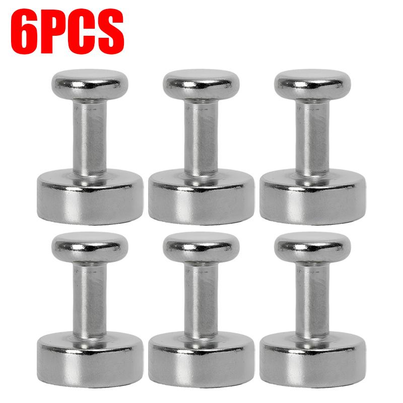 2/40PCS Mini Gancho de pino magnético Neodímio Ferro Boro Thumbtack Ganchos de armazenamento Cozinha Casa Geladeira Cabides de quadro branco