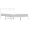VidaXL Metal Bed Frame with White Headboard 140x190 Cm 355316