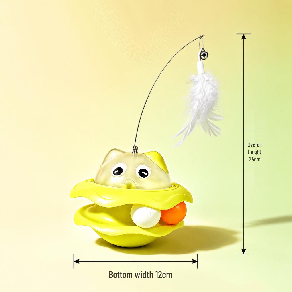 Smart Electric Cat Toy: Self-Playing Laser & Feather Teaser for Kitten Boredom Relief