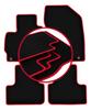 Velour Floor Mats with Red Edge For: Mitsubishi ASX Crossover (2010-2019)