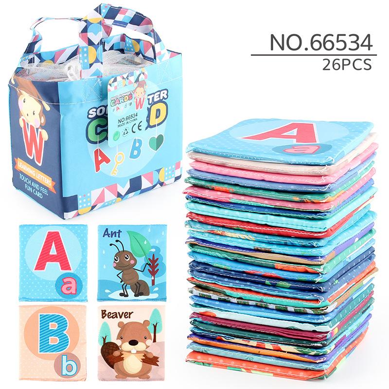 Three-Dimensional Baby Cloth Book Early Education Toy, Can'T Tear Palm Book Early Education Cognition Baby Cloth Book With Sound Paper Set