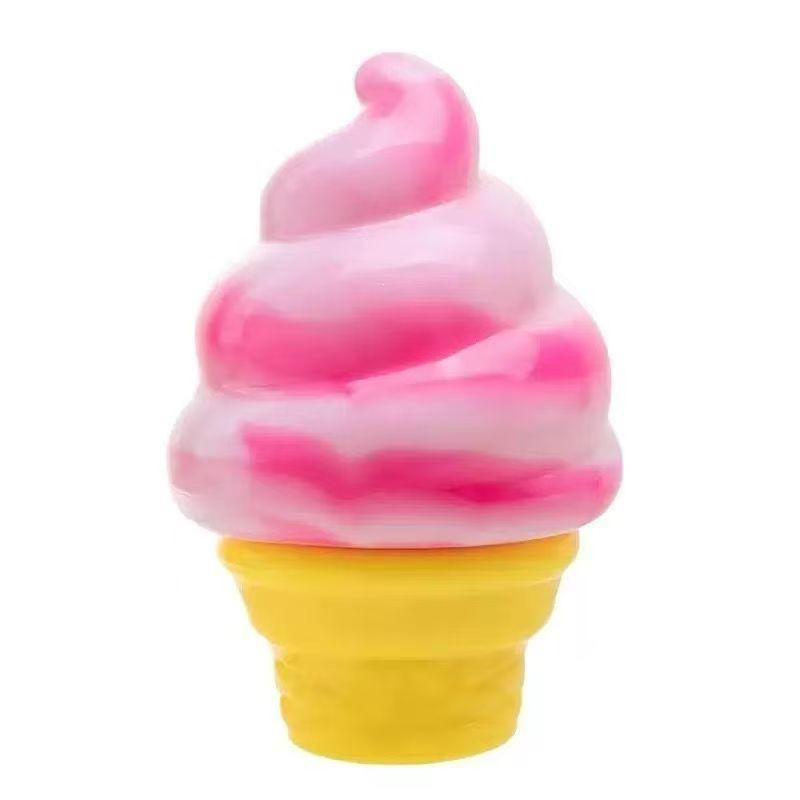 Ice Cream Cone-Shaped Decompression Toy - Cute, Soft Squeeze Toy for Stress Relief