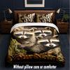 Set Biancheria da Letto 3 Pezzi Tema Natura Foresta, 1 Lenzuolo Sotto con Angoli & 2 Federe Biancheria da Letto Personalizzata per la Casa