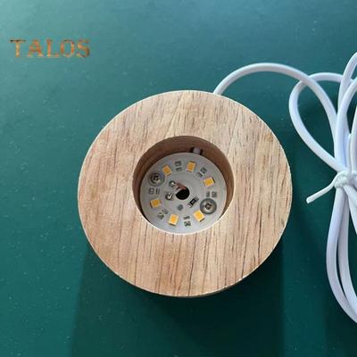Luce Notturna 3 Colori Illuminazione Quercia Pratico Fai da Te Base Lampada in Legno Oggetto di Scena per Fotografia
