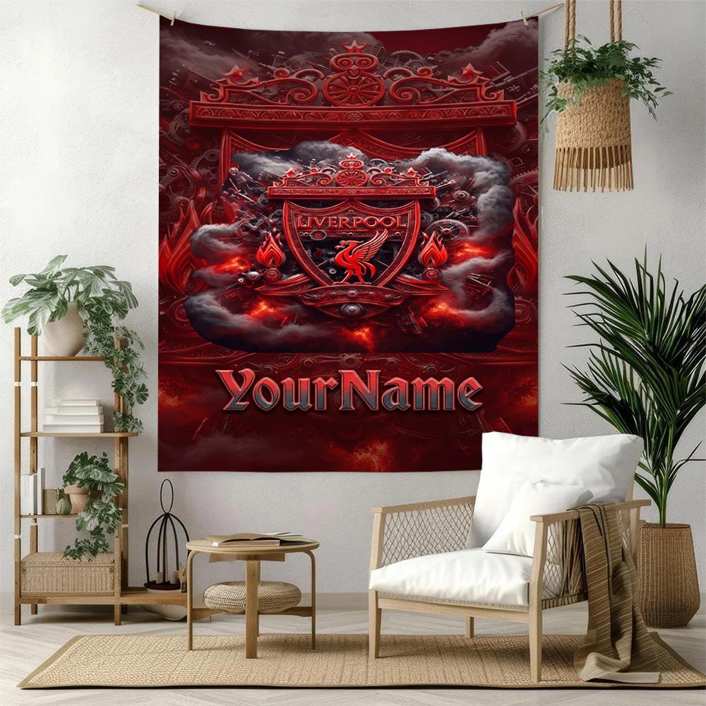 Liverpool Custom Your Name Wall Decor Tapestry Art For Pet Memorial Birthdaywedding Party Backdrop Family Gift