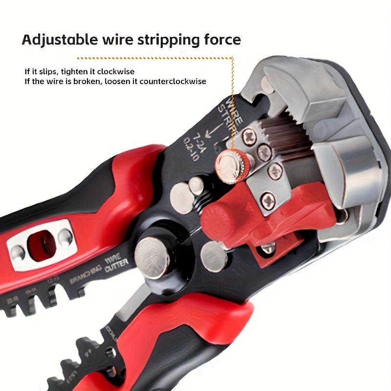 An electrician-specific automatic wire stripper with multifunctional wire stripping range24-10AWG/0.2-6cm²Electrician's cable stripping pliers,