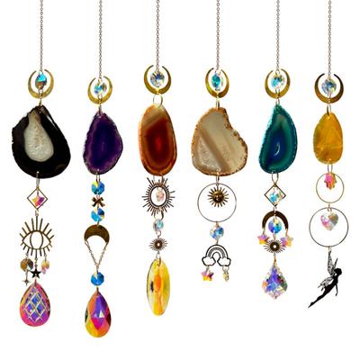 Window Hanging Crystal Suncatcher - Sun Catchers Chains with Prism Beads for Home Outdoor Indoor Decor Garden Light Catcher Housewarming Wedding Gift