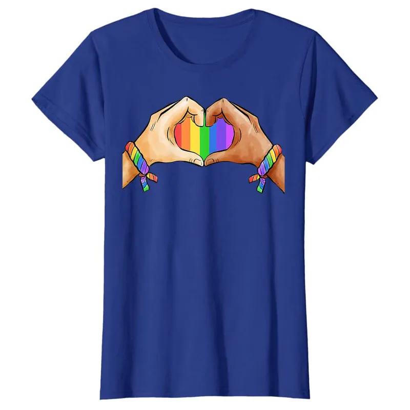 Gay Pride Clothing LGBT Rainbow Flag Heart Unity TShirt Love Unit Graphic Saying Tee Tops Lgbtq Aesthetic Clothes HuUnisex Rights