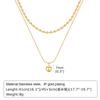 Stainless Steel Layered Bead Ball Chain Choker Necklace for Women, Geometric Ball Torques Collar Jewelry