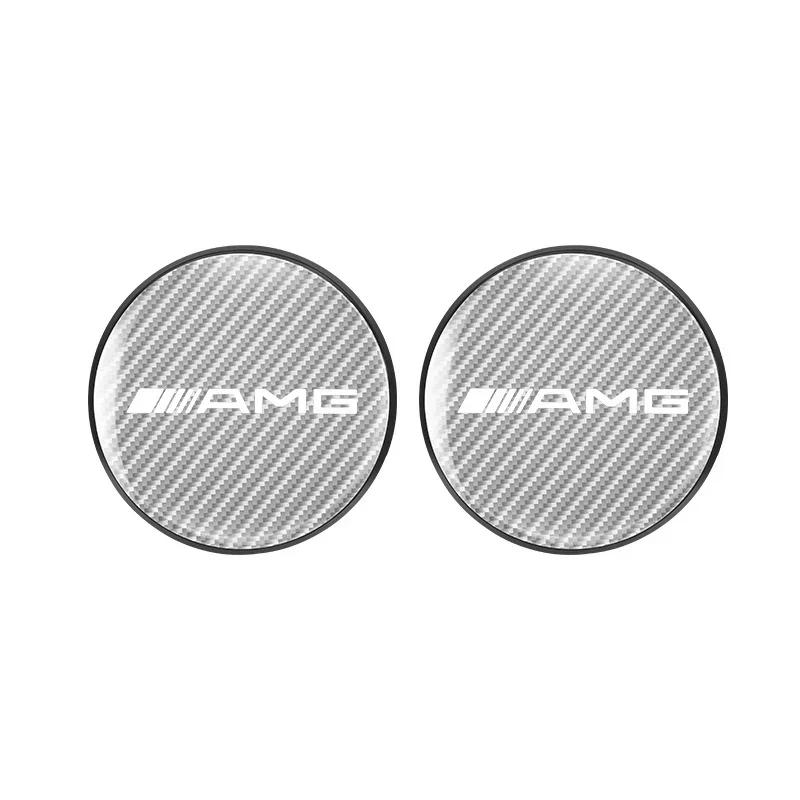 C200 E200 New 2025 For Mercedes Benz Carbon Fiber Car Water Cup Coaster Pad Non-slip Car Cup Bottle Mat For MERCEDES BENZ W211 W