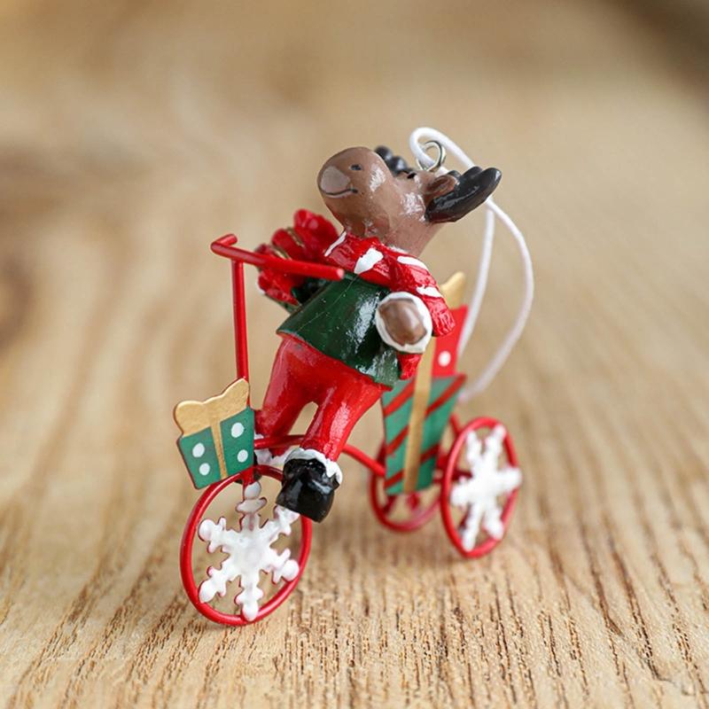 Miniature Christmas Hanging Ornament Miniature Christmas Hanging Ornament Delicate Iron Resin Holiday Tree Adornment