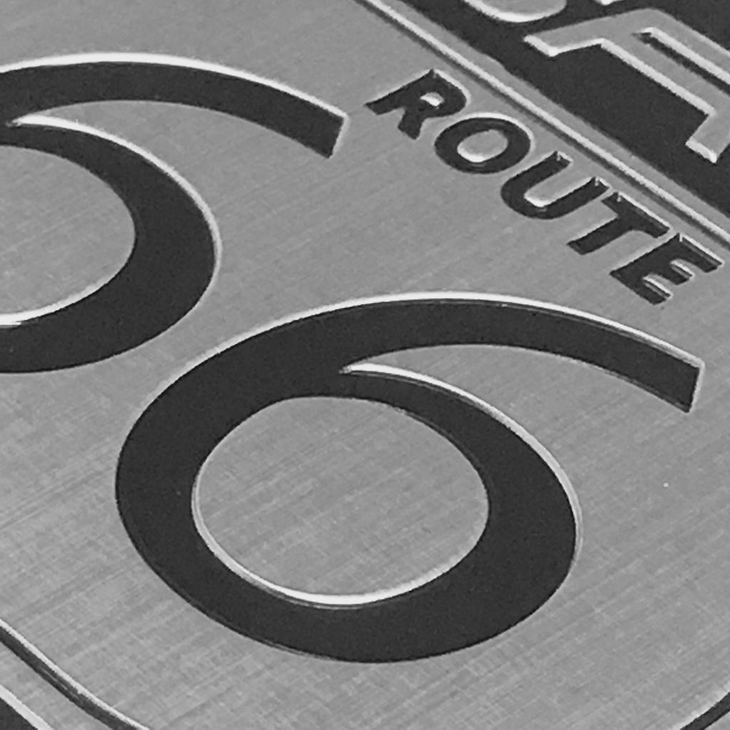 [Cat fight] Aluminum Emblem U.S. Route 66 Retro Sticker (SRX