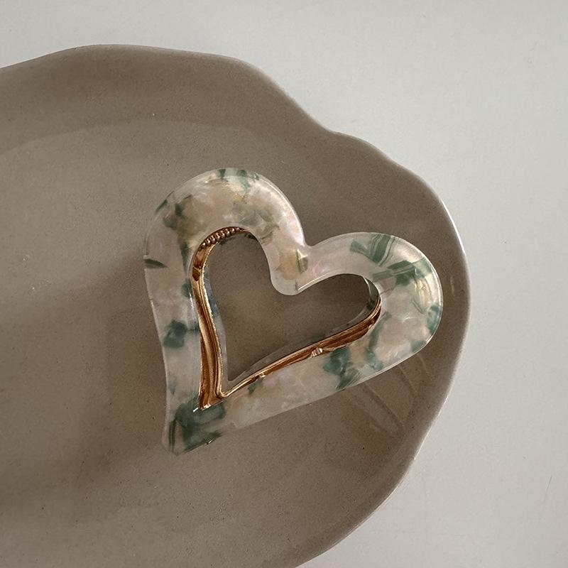 Korean Version of Love Hairpin Retro Grab Clip Elegant Shark Clip hair clip claw clamp Headwear Girls Women Hair Accessories