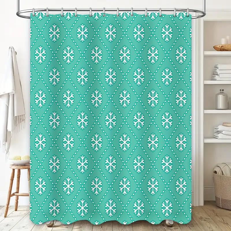 Bathroom Shower Curtain Waterproof Vintage Floral Pattern Farmhouse Decor Washable Liner Set Modern Coastal Home Textile