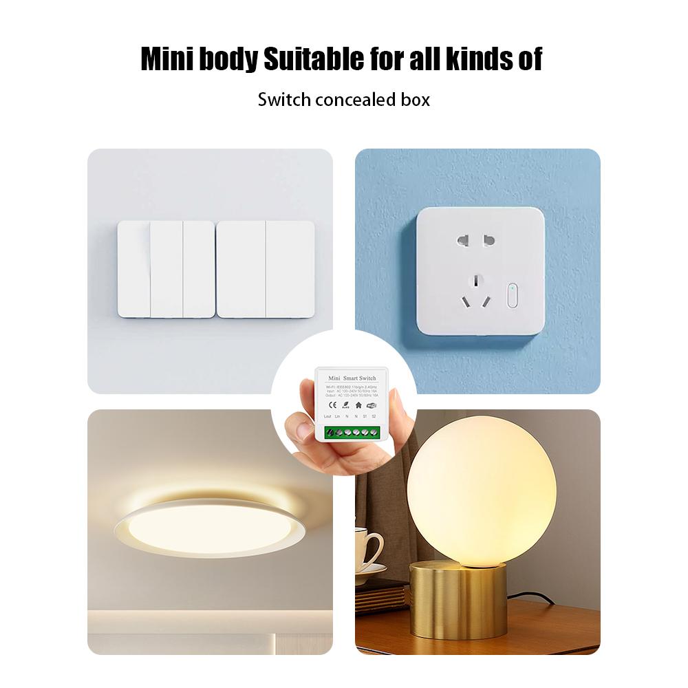 AUBESS EWeLink Zigbee 16A întrerupător inteligent întrerupător aplicație telecomandă vocală comutator fără fir se potrivește cu Alexa Google Home