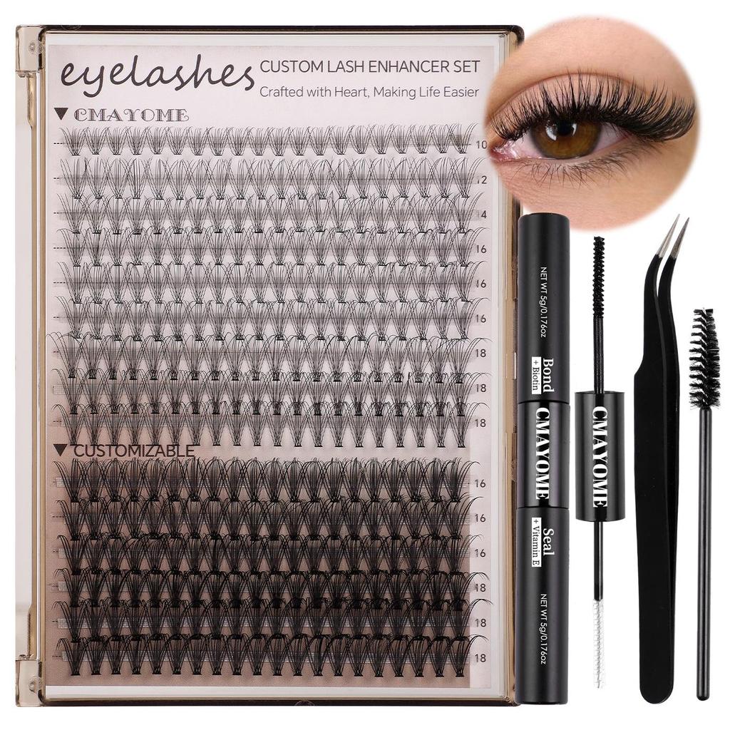 DIY Natural Dense Curly False Eyelash Set (10D-100D)