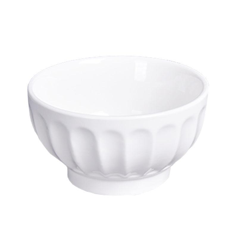 Pure White Ceramic Multi-Purpose Bowl for Noodles, Ramen, Soup, Desserts, Porridge, Vegetables, and Rice.