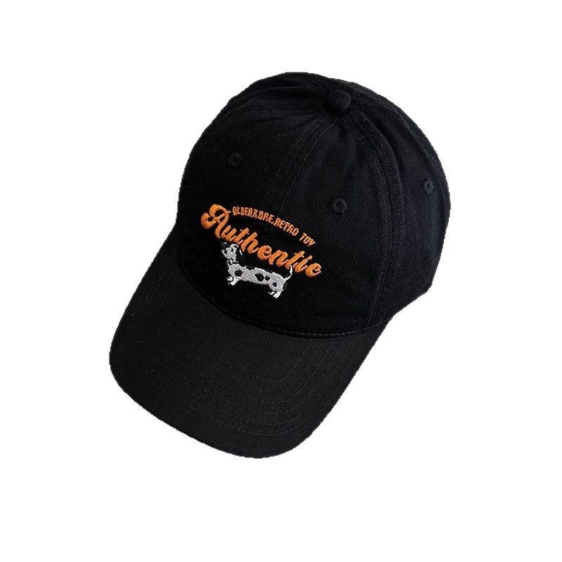 Cartoon Dog Embroidered Baseball Cap For Women Spring Summer Stylish Sunshade Hat