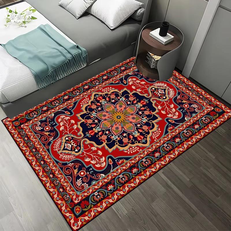 Bohemian Praní v pračce Koberec do obývacího pokoje Měkký Protiskluzový Etnický styl Koberec do ložnice Šatna Skládací Domácí dekorace