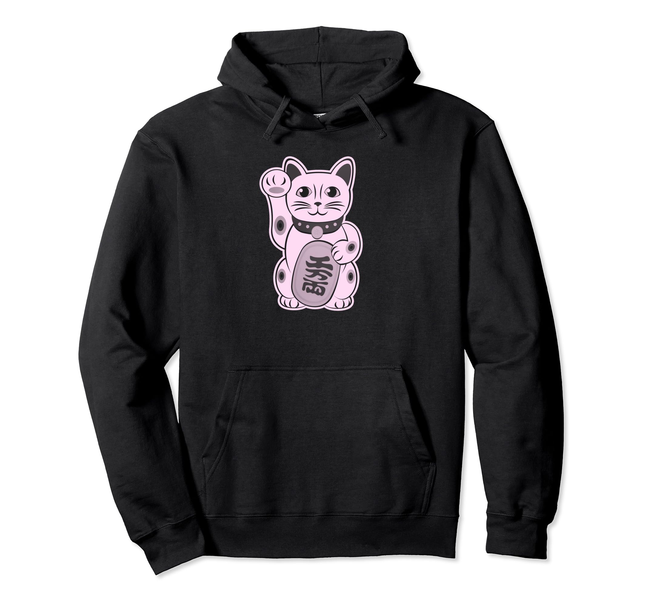 

Lucky Cat Cute Maneki Neko Vintage Style Hoodie чёрный