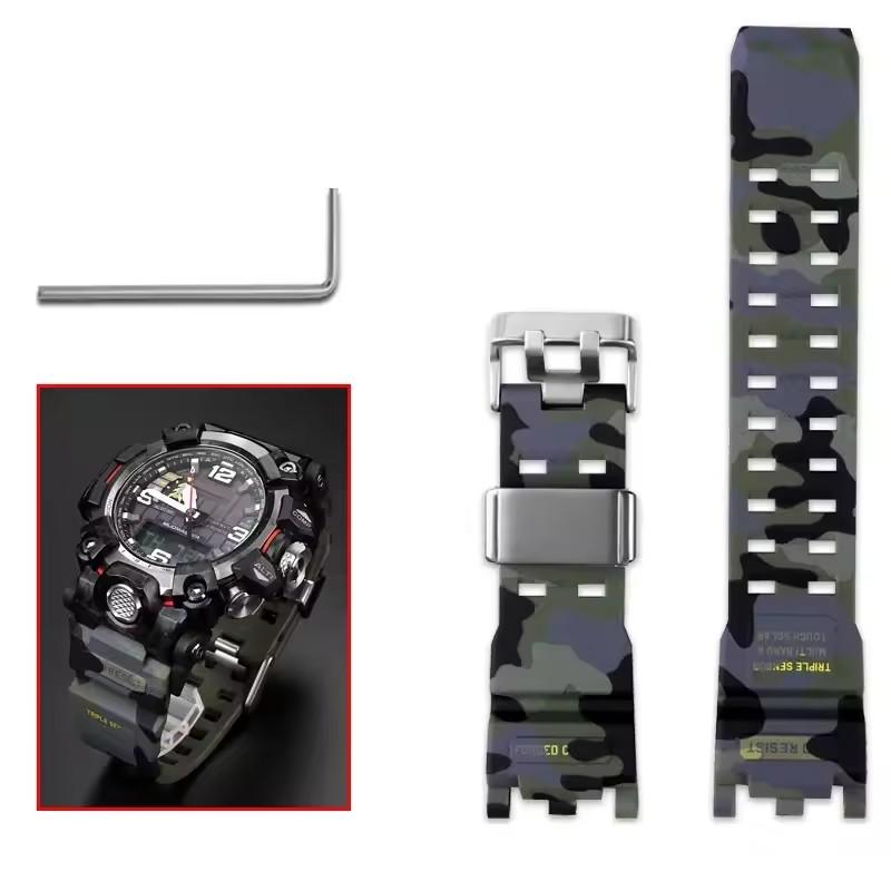 Cinturino per Orologio Per G-SHOCK Casio Uomo Seconda Generazione Big Mud King Modificato GWG2000 GWG-2000 GWG-2040 Cinghie in Gomma Resina