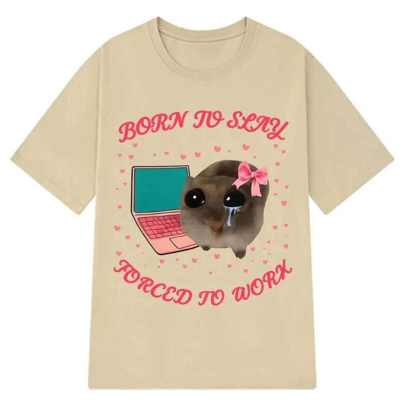 Funny Meme T-shirt, Men's and Women's Aesthetic Fashion T-shirt, Cotton Loose Casual T-shirt, Top