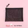 Large Capacity Transparent Nylon Mesh Document Bag - A4 Student and Office Zipper Storage Bag