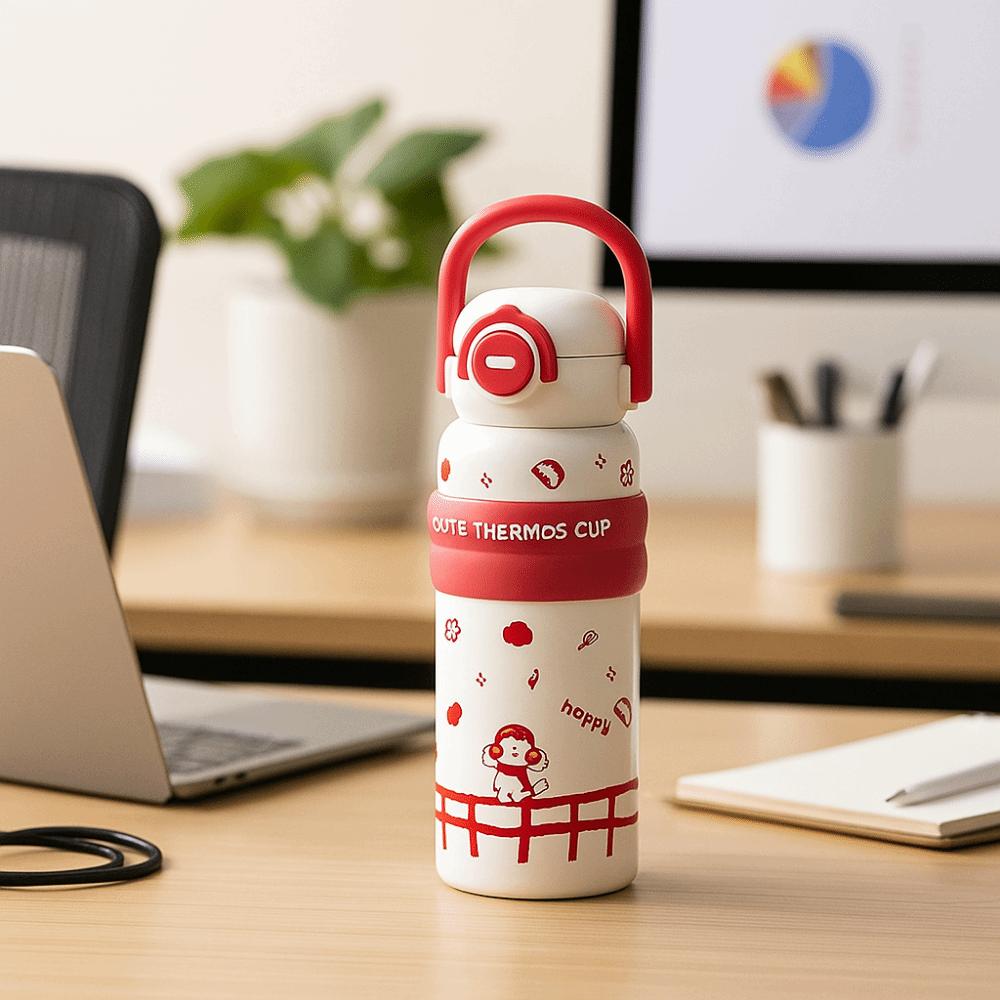 Large Capacity Bounce Insulated Cup Double Drink Vacuum-insulated Bottle School