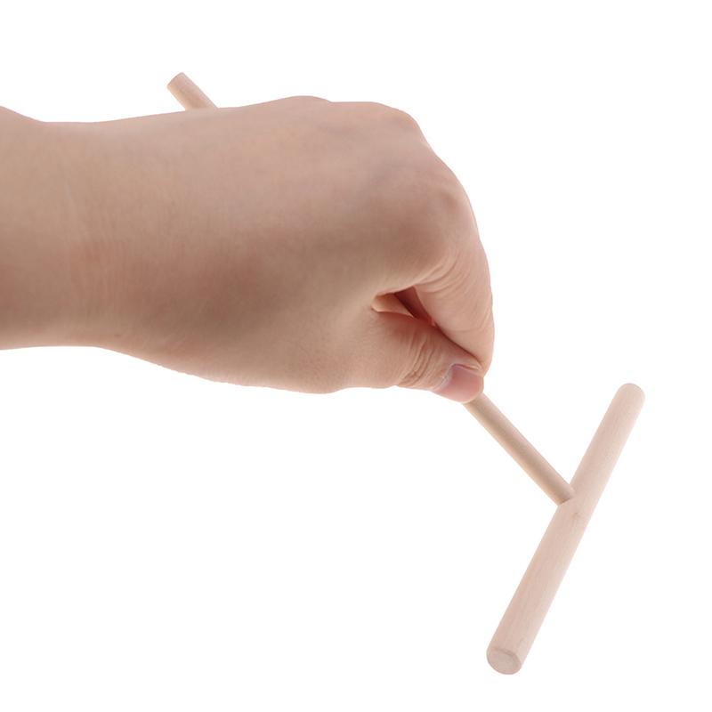 2ks Dřevěné hrábě ve tvaru T na kulaté těsto Nátěr na palačinky na krepování Kuchyňské nářadí