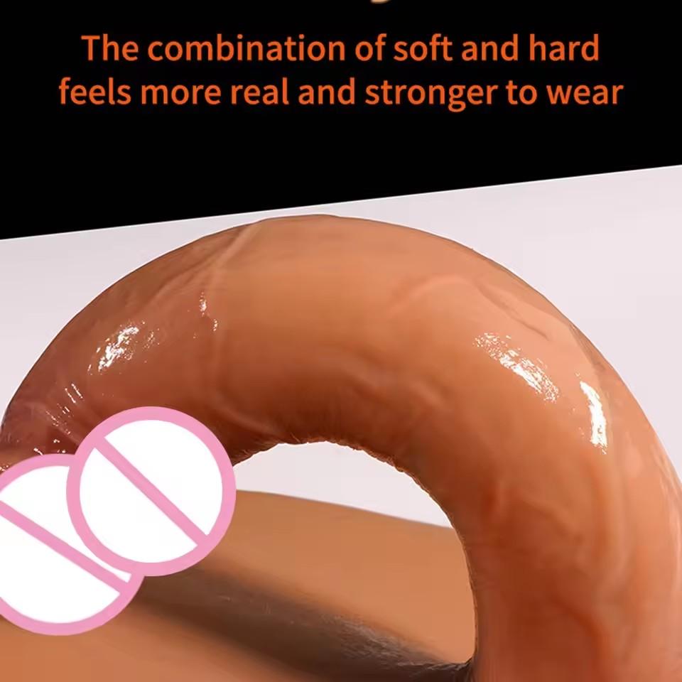 Kadınlar İçin Giyilebilir Gerçekçi Büyük Penis Dildo Külotlu Esnek G Noktası Dildoları Külotlu Dick Lezbiyenler İçin Silikon Seks Oyuncakları