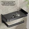 Wall-Mounted Bathroom Tissue Holder Modern Double Layer Paper Roll Organizer for Home Use