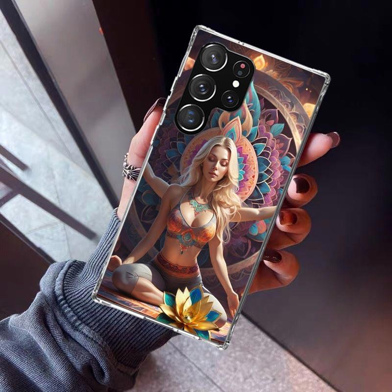 Meditation Yoga Girl Phone Case For Samsung Galaxy S23 S24 S25 Edge S26 Ultra S22 + S21 Plus S20 FE Cover Silicone Print Shell G