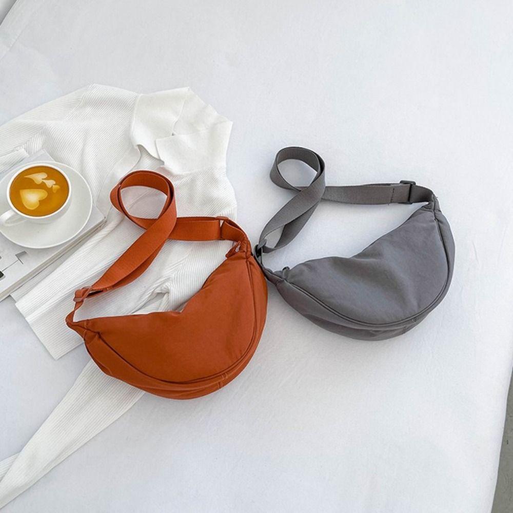 Nylon Hobos Crossbody Bag Handbag Half-moon Bag Casual Canvas Dumpling Bag Girls