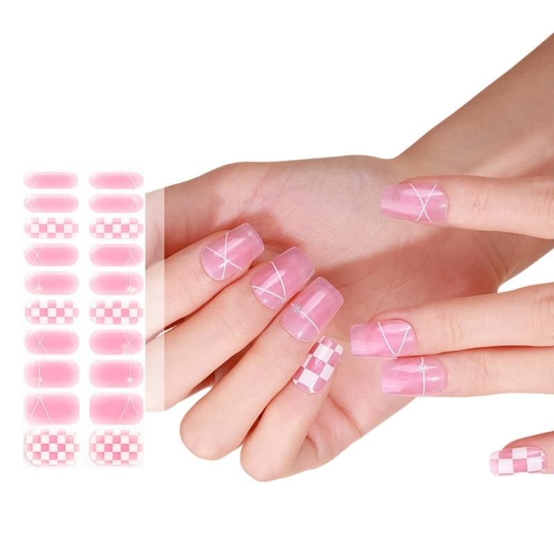 Semi Cured Gels Nail Strips Gels Nails Stickers Nails Polish Strips Light Required Gels Nail Wrap Nails Art Stickers