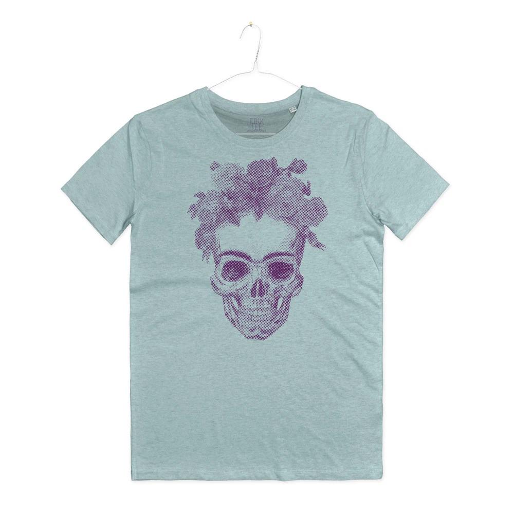 Frida Kahlo Skull T Shirt Mens Art Naif Art Flowers Skull T-Shirt Man 4XL